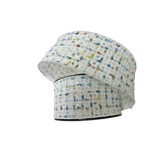 White Speckles of Spring Colors 2 1/2" x 10 yds d. stevens Wire Edge Ribbon